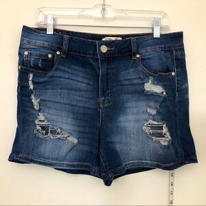 Indigo Rein Size 13 Distressed Jean Shorts!